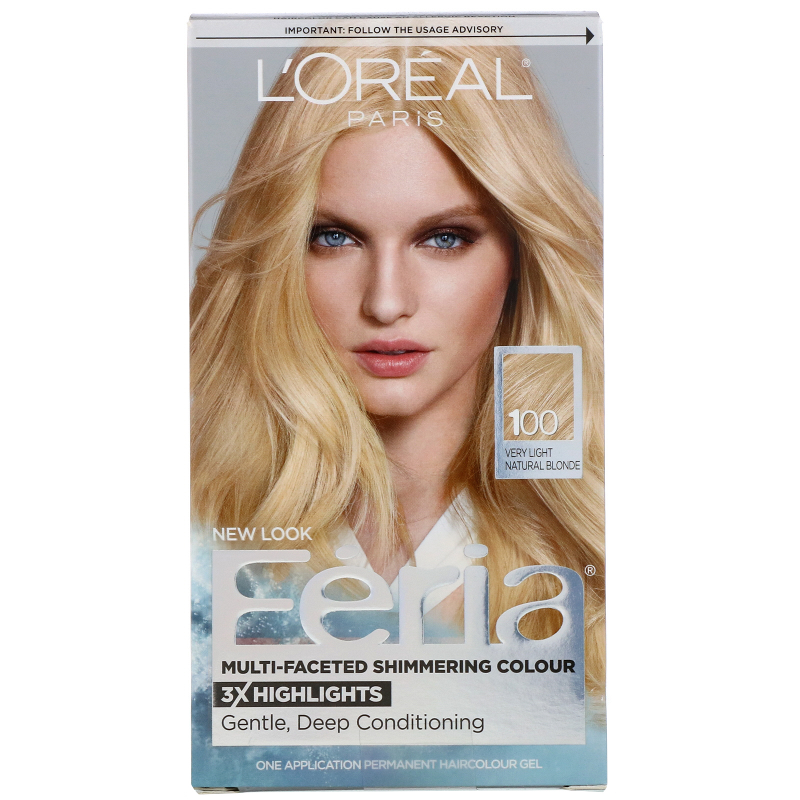 L'Oreal, Féria, cor brilhante multifacetada, 100 Very Light Natural Blonde, 1 aplicação