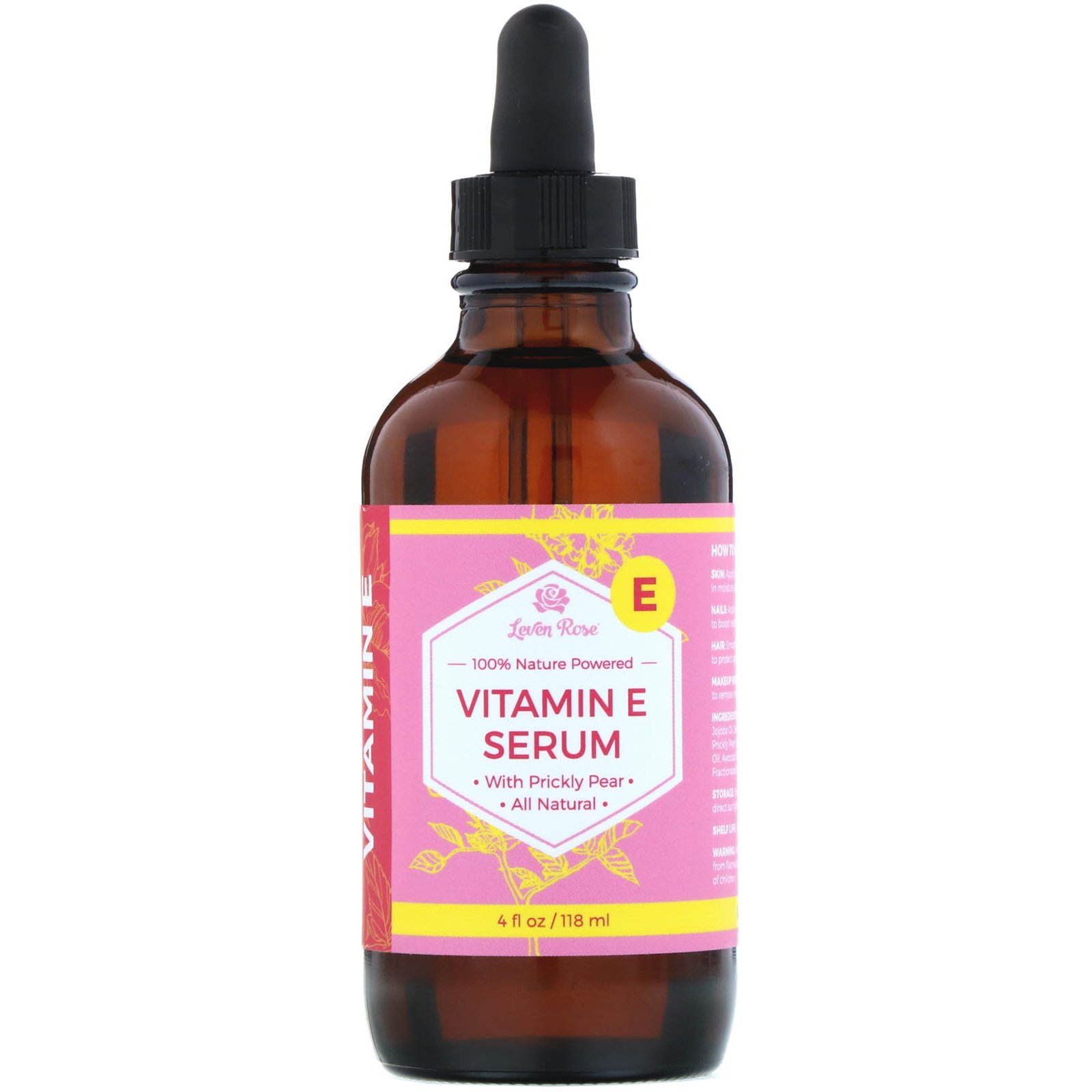 Leven Rose, 100% Movido pela Natureza, Sérum de Vitamina E, 118 ml