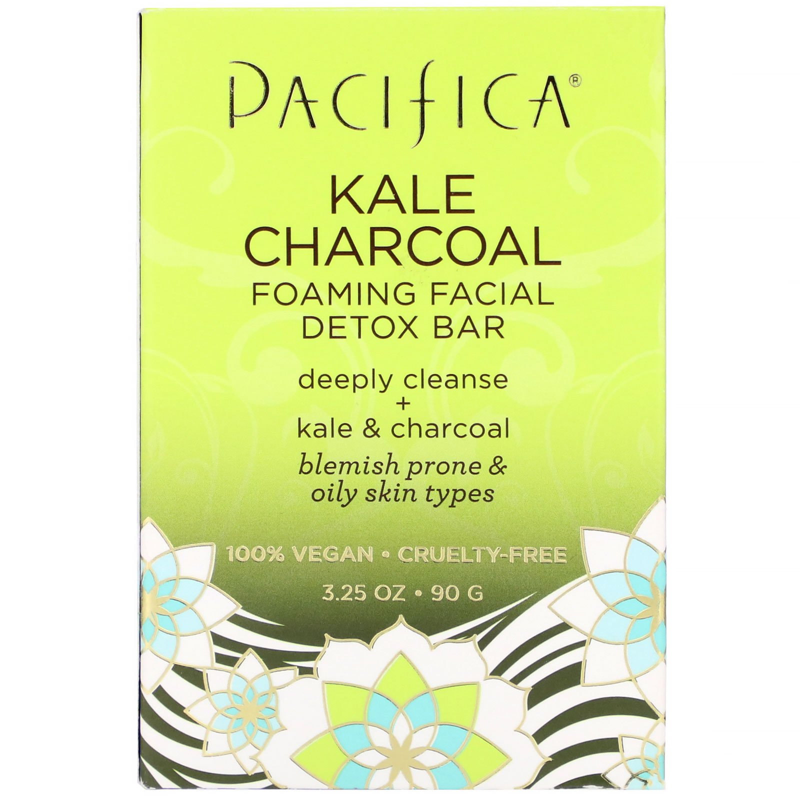 Pacifica, Kale Charcoal, Sabonete Facial em Barra com Espuma Detox, 90 g (3,25 oz) - Imagem 2