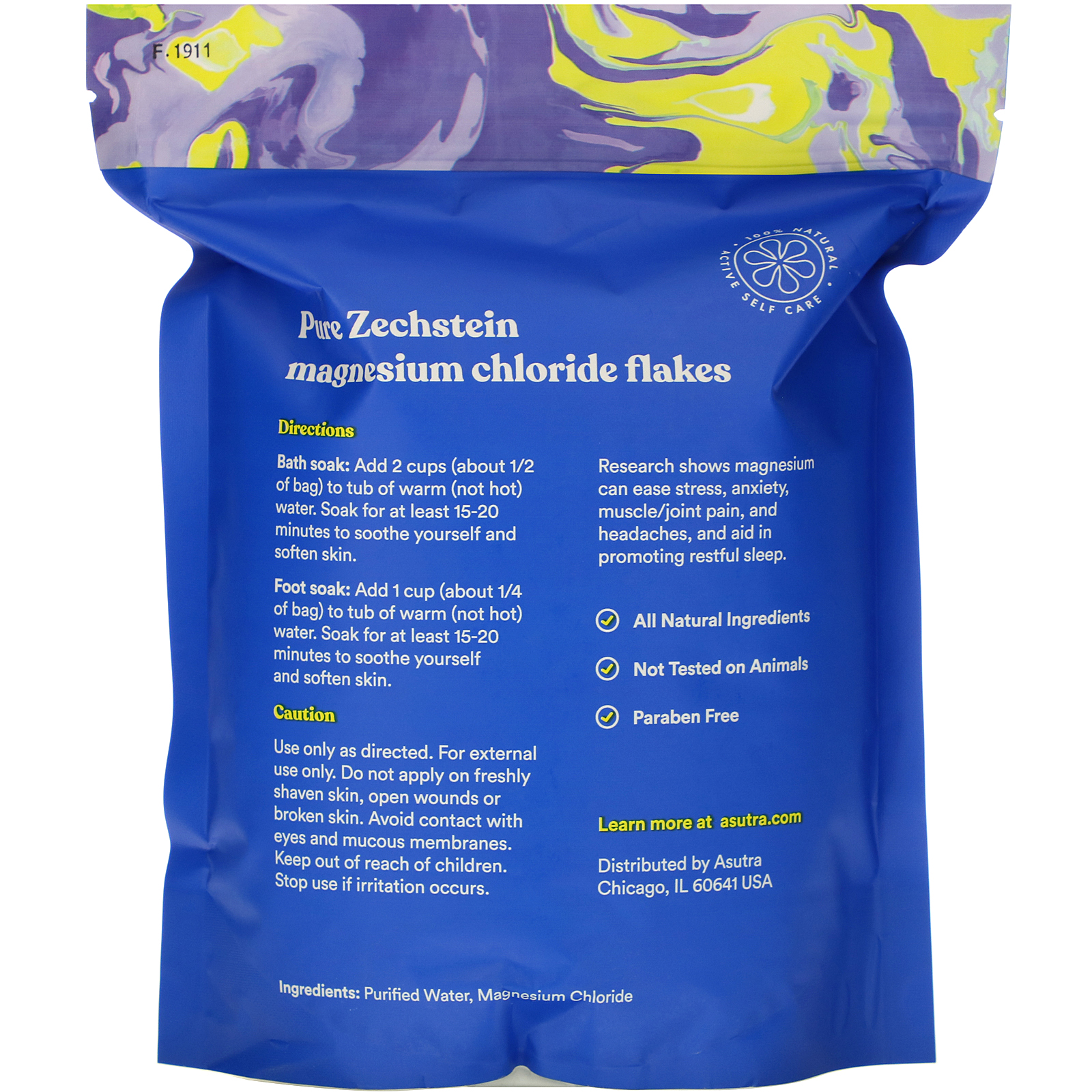 Asutra, Soak Pain Away, Magnesium Flakes, 2 lbs (907 g) - Imagem 2