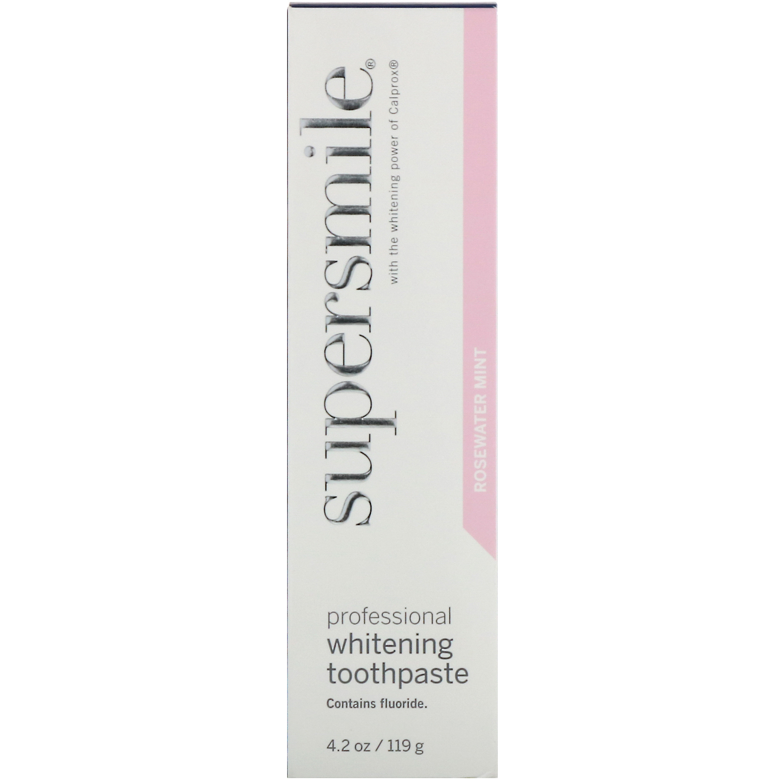 Supersmile, Creme dental clareador profissional, Água de rosas e menta, 119 g