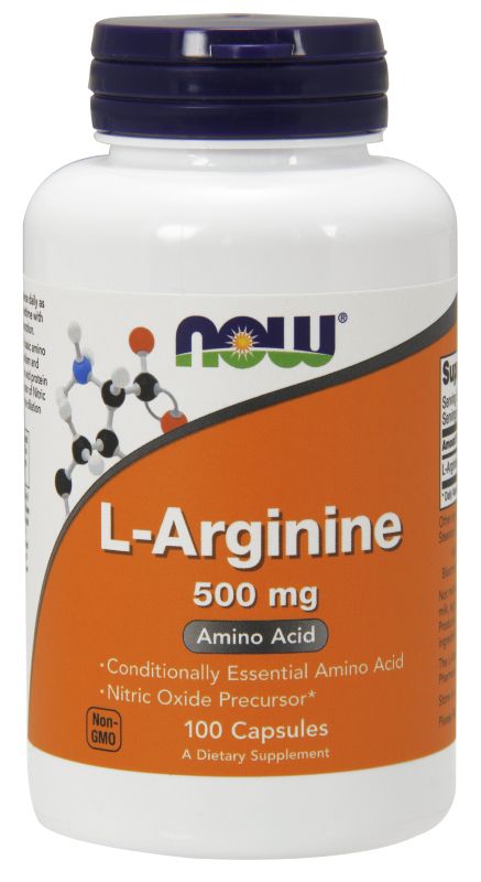 NOW Foods L-Arginine 500 mg - 100 Capsules