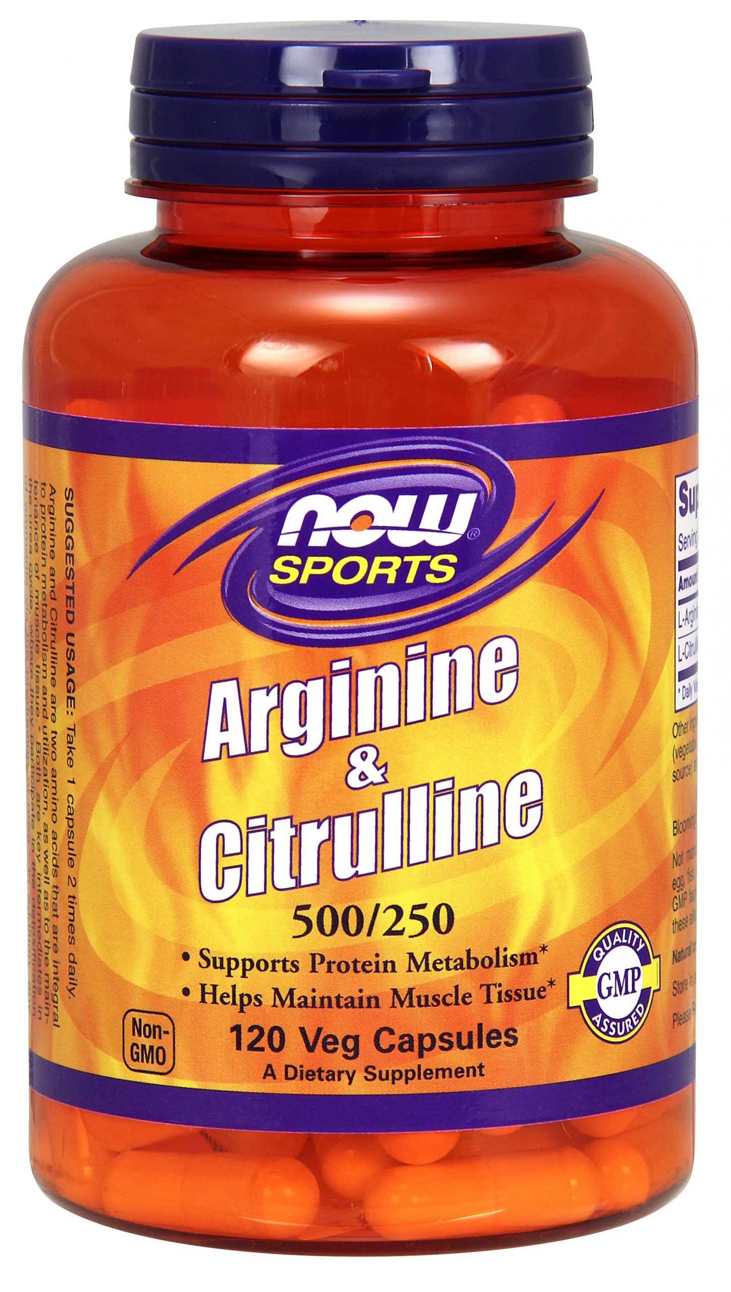 NOW Foods Arginine & Citrulline 500/250mg - 120 Veg Capsules