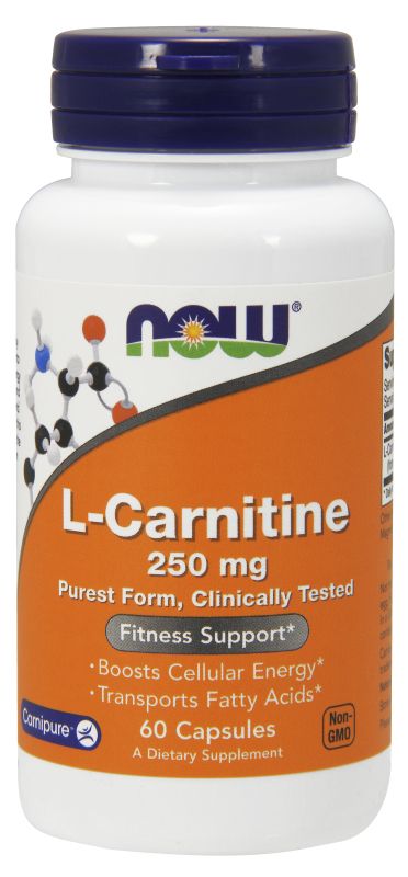 NOW Foods L-Carnitine 250 mg Tartrate-L-Carnipure - 60 Capsules - Imagem 2