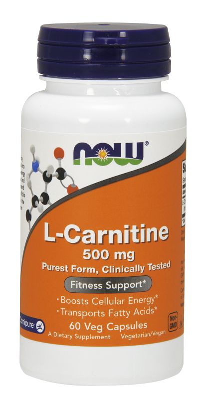 NOW Foods L-Carnitine 500 mg - 60 Veg Capsules
