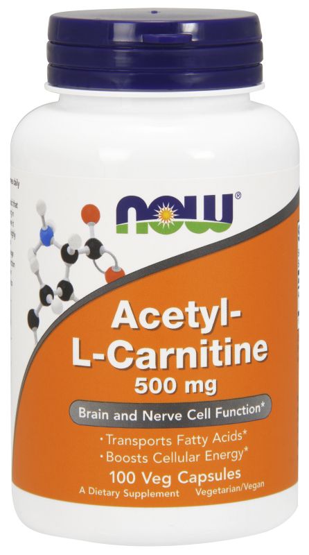 NOW Foods Acetyl-L Carnitine 500 mg - 100 Veg Capsules