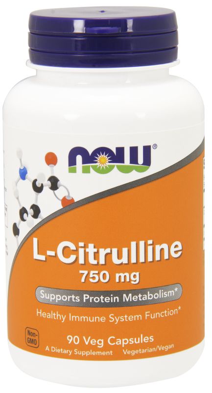 NOW Foods L-Citrulline 750 mg - 90 Veg Capsules - Imagem 2