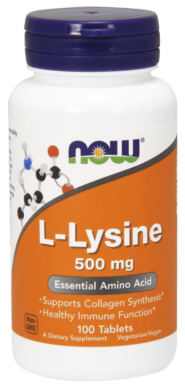 NOW Foods L-Lysine 500 mg - 100 Tablets