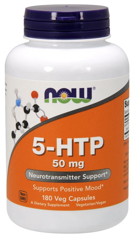 NOW Foods 5-HTP 50 mg - 180 Capsules - Imagem 2