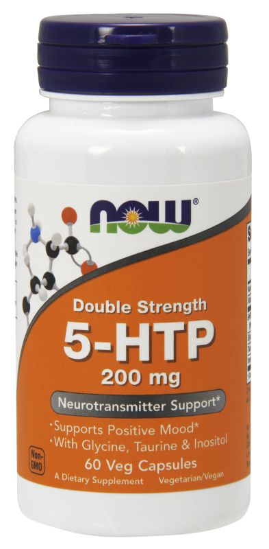 NOW Foods Double Strength 5-HTP 200 mg - 60 Veg Capsules - Imagem 3