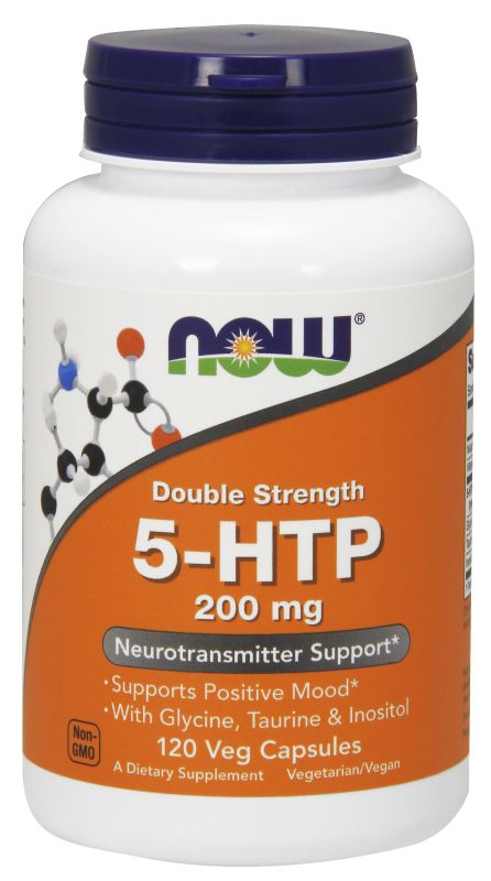 NOW Foods Double Strength 5-HTP 200 mg - 120 Veg Capsules - Imagem 3