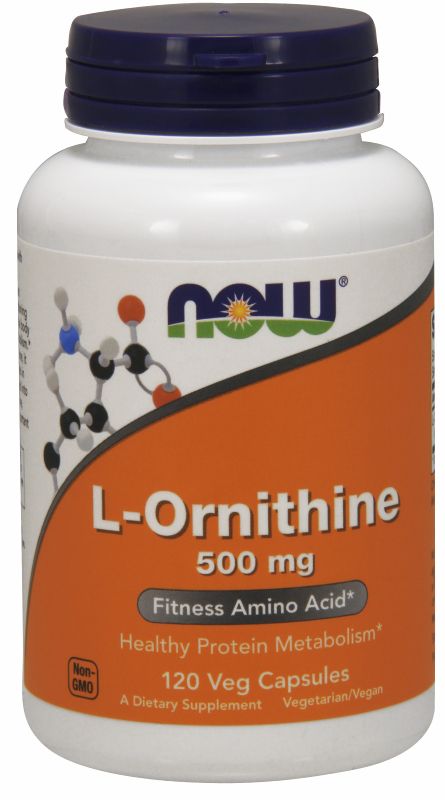 NOW Foods L-Ornithine 500 mg - 120 Veg Capsules