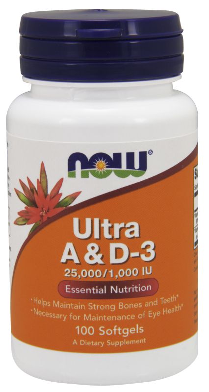 NOW Foods A & D3 25,000/1,000 IU - 100 Softgels