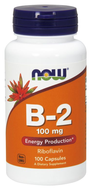 NOW Foods Vitamin B-2 Riboflavin 100mg - 100 Capsules - Imagem 2