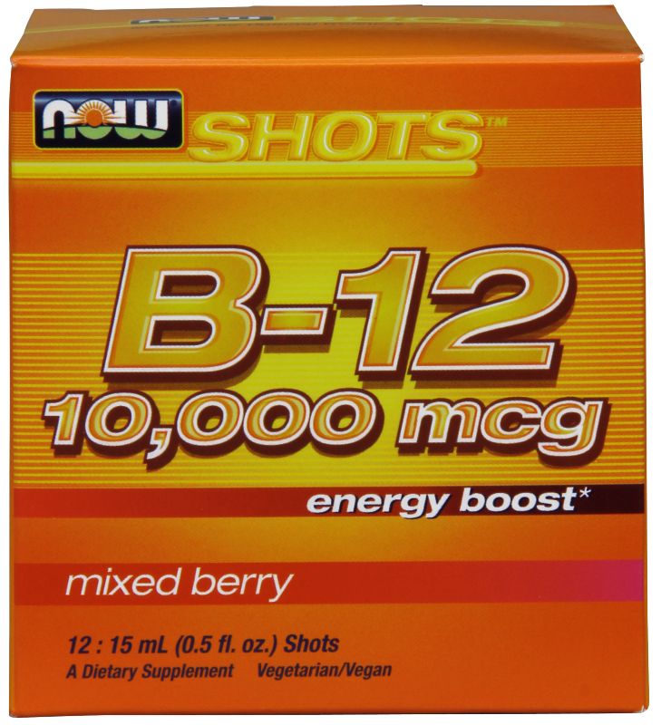 NOW Foods B-12 10,000 mcg - 12: 15 mL 0.5 fl. oz. Shots - Imagem 2