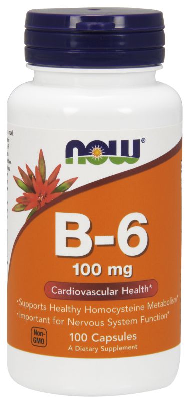 NOW Foods Vitamin B-6 100mg 100 Capsules