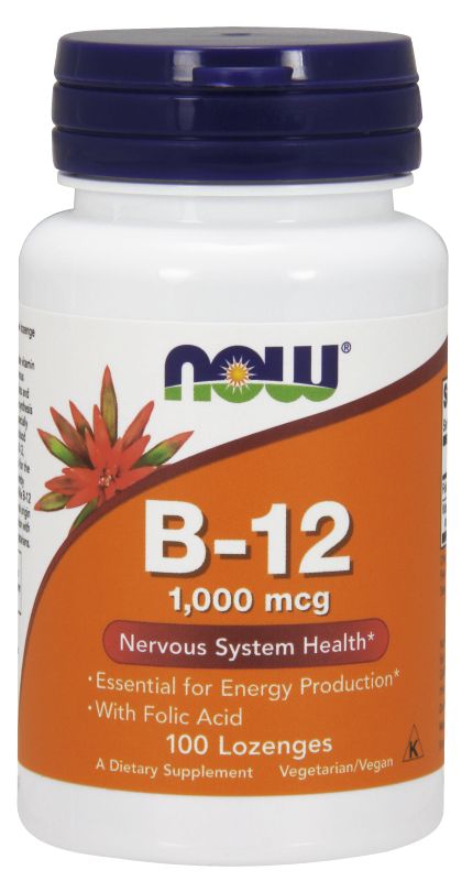 NOW Foods Vitamin B-12 1000mcg - 100 Chewable Lozenges