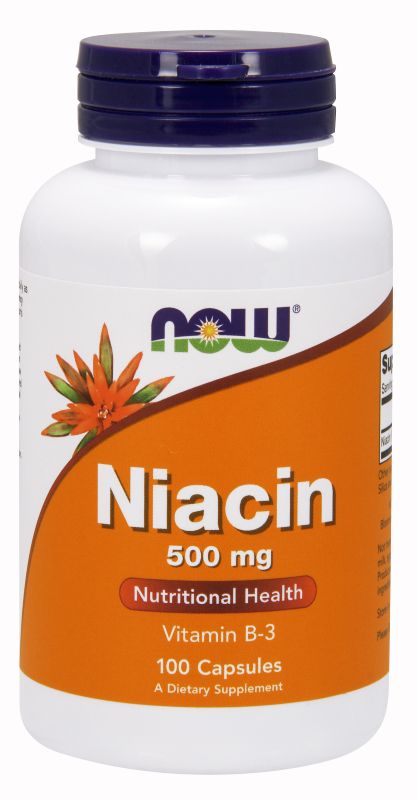 NOW Foods Niacin 500 mg - 100 Capsules - Imagem 2