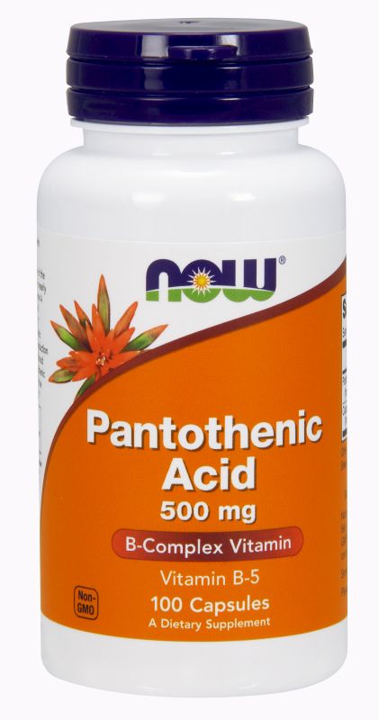 NOW Foods Pantothenic Acid 500 mg - 100 Capsules - Imagem 2