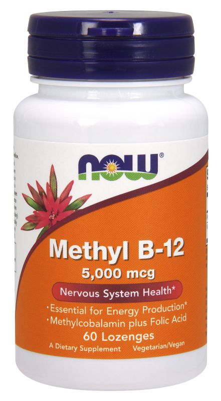 NOW Foods Methyl B-12 5,000 mcg - 60 Lozenges - Imagem 2