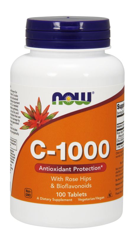 NOW Foods Vitamin C-1000 - 100 Tablets - Imagem 2