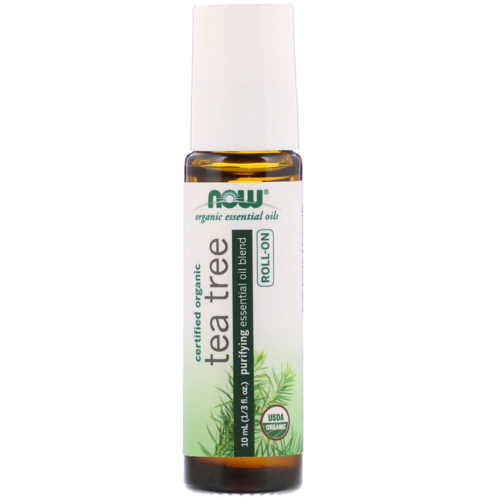Now Foods, Óleo de Árvore-do-Chá Orgânico, Roll-On, 10 ml (1/3 fl oz) - Imagem 3