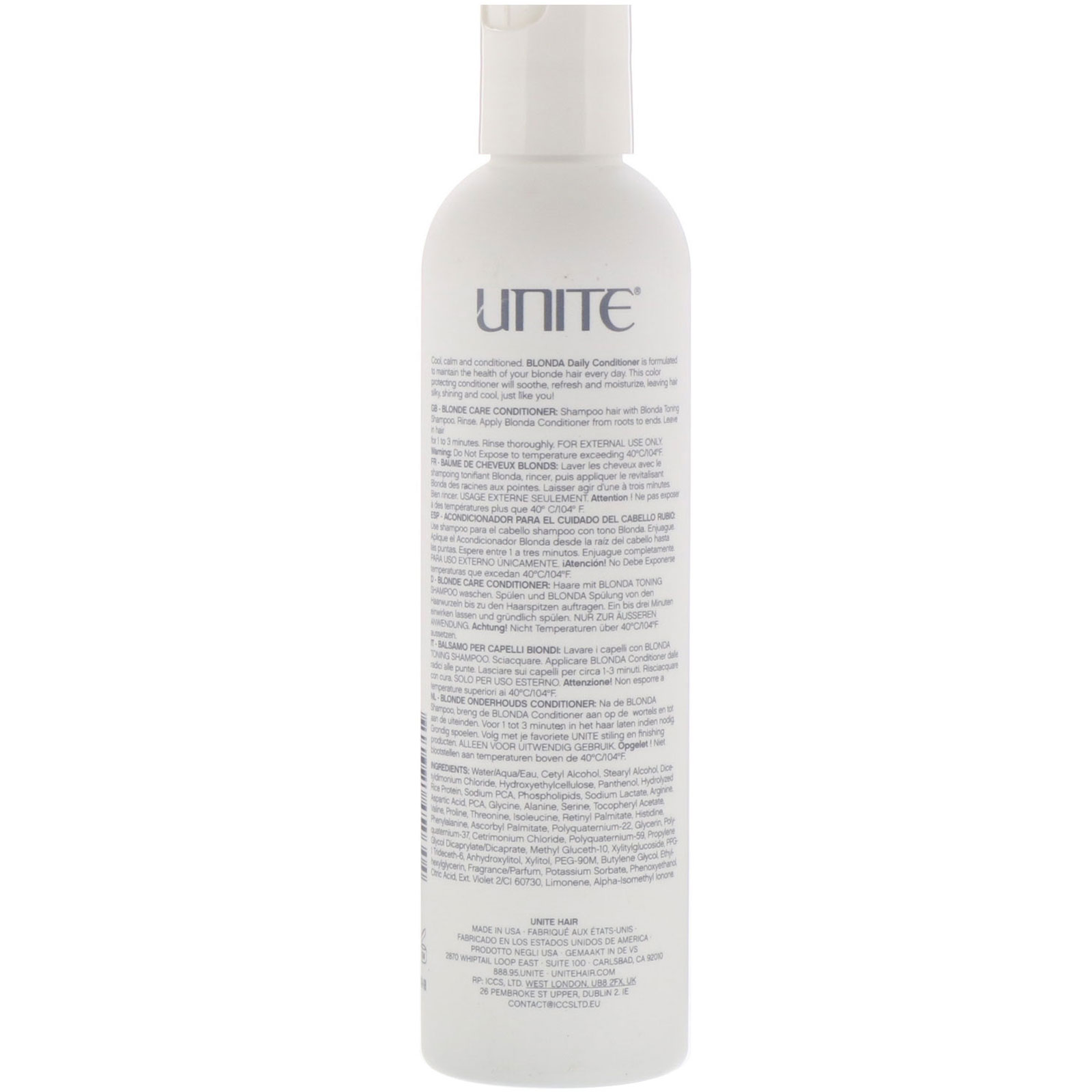 Unite, BLONDA Daily Conditioner, 8 fl oz (236 ml) - Imagem 2