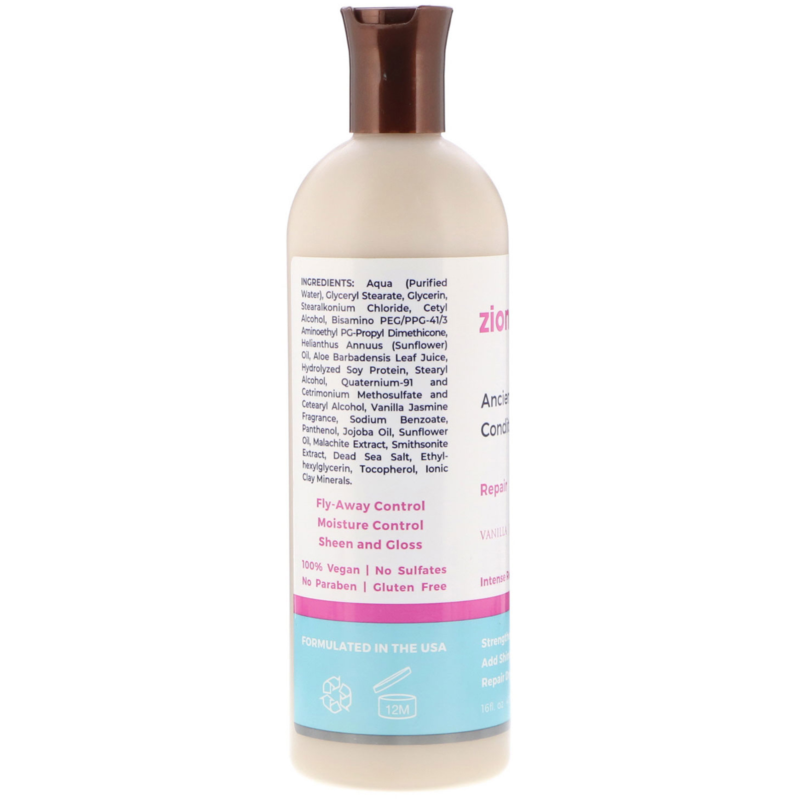Zion Health, Condicionador de Minerais Antigos, Reparação, Baunilha e Jasmim, 473 ml - Imagem 2