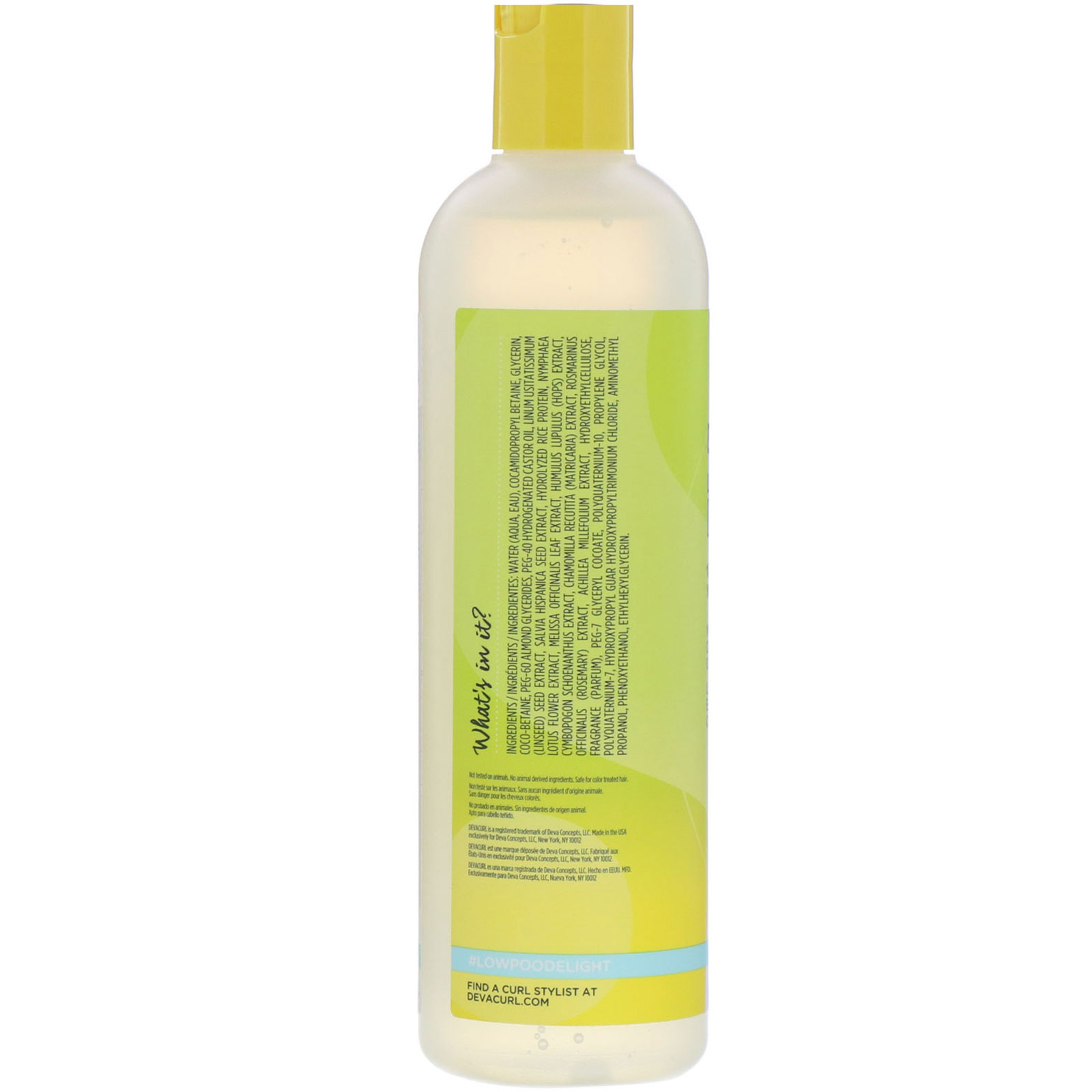 DevaCurl, Low-Poo, Delight, Weightless Waves Mild Lather Cleanser, 12 fl oz (355 ml) - Imagem 2