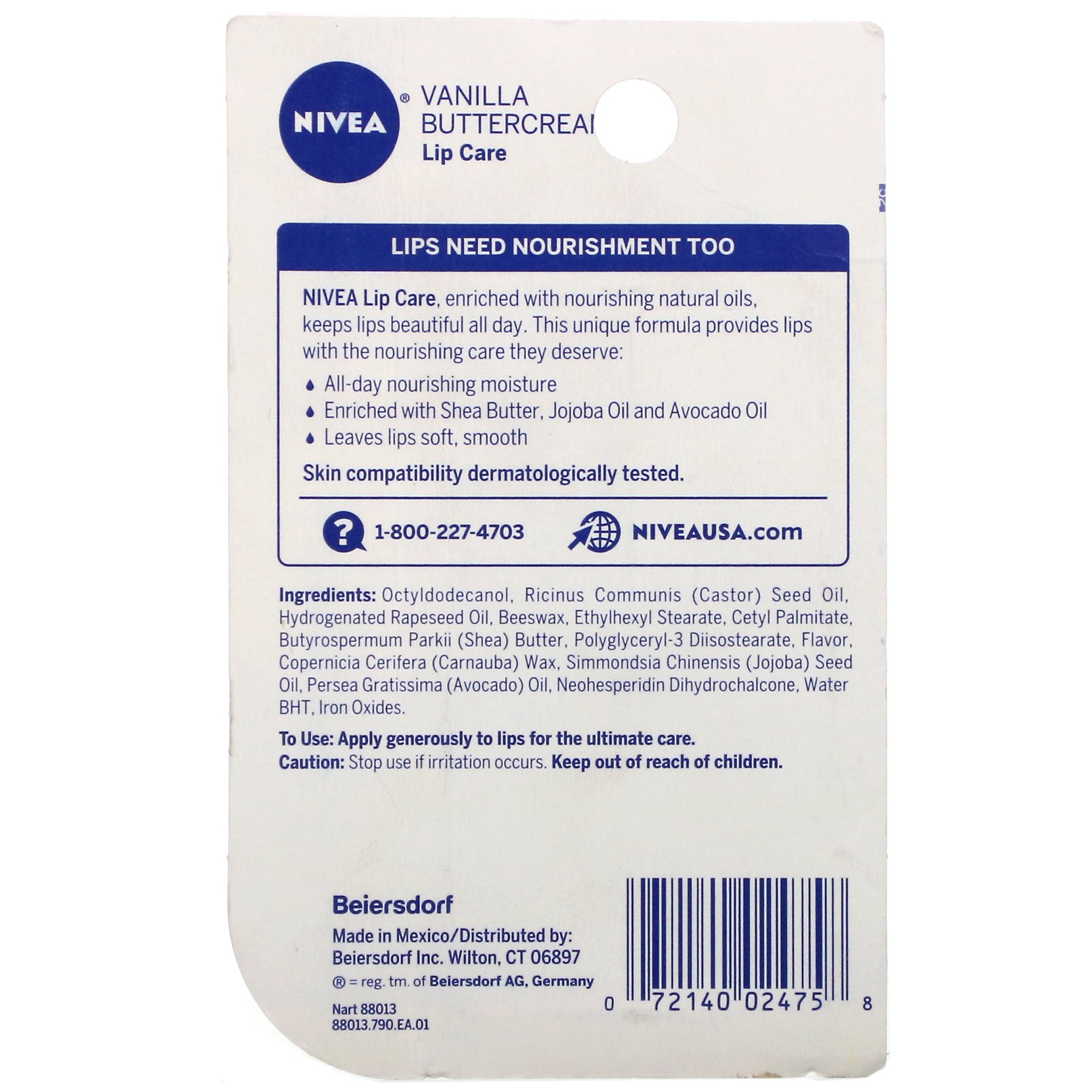 Nivea, Lip Care, Vanilla Buttercream, 2 Pack, 0.17 oz (4.8 g) Each - Imagem 3
