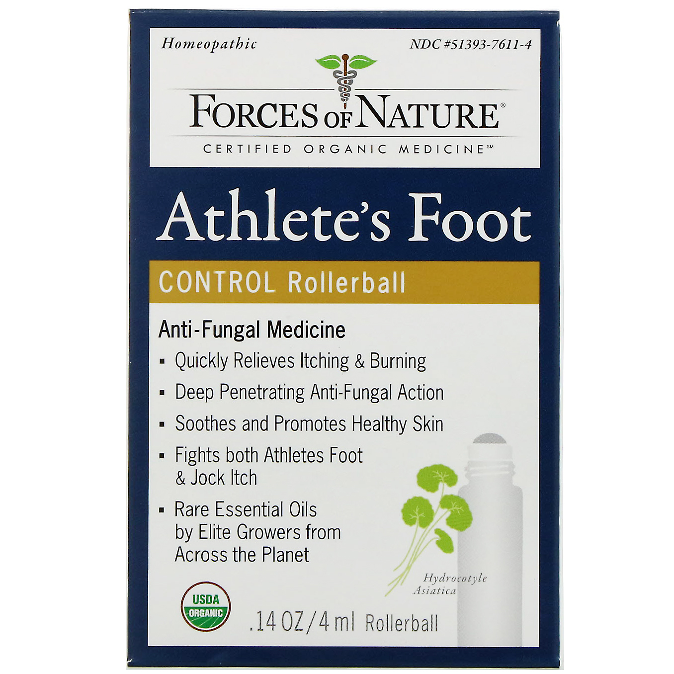 Forces of Nature, Roll-on para Controle de Pé de Atleta, 4 ml (14 oz)