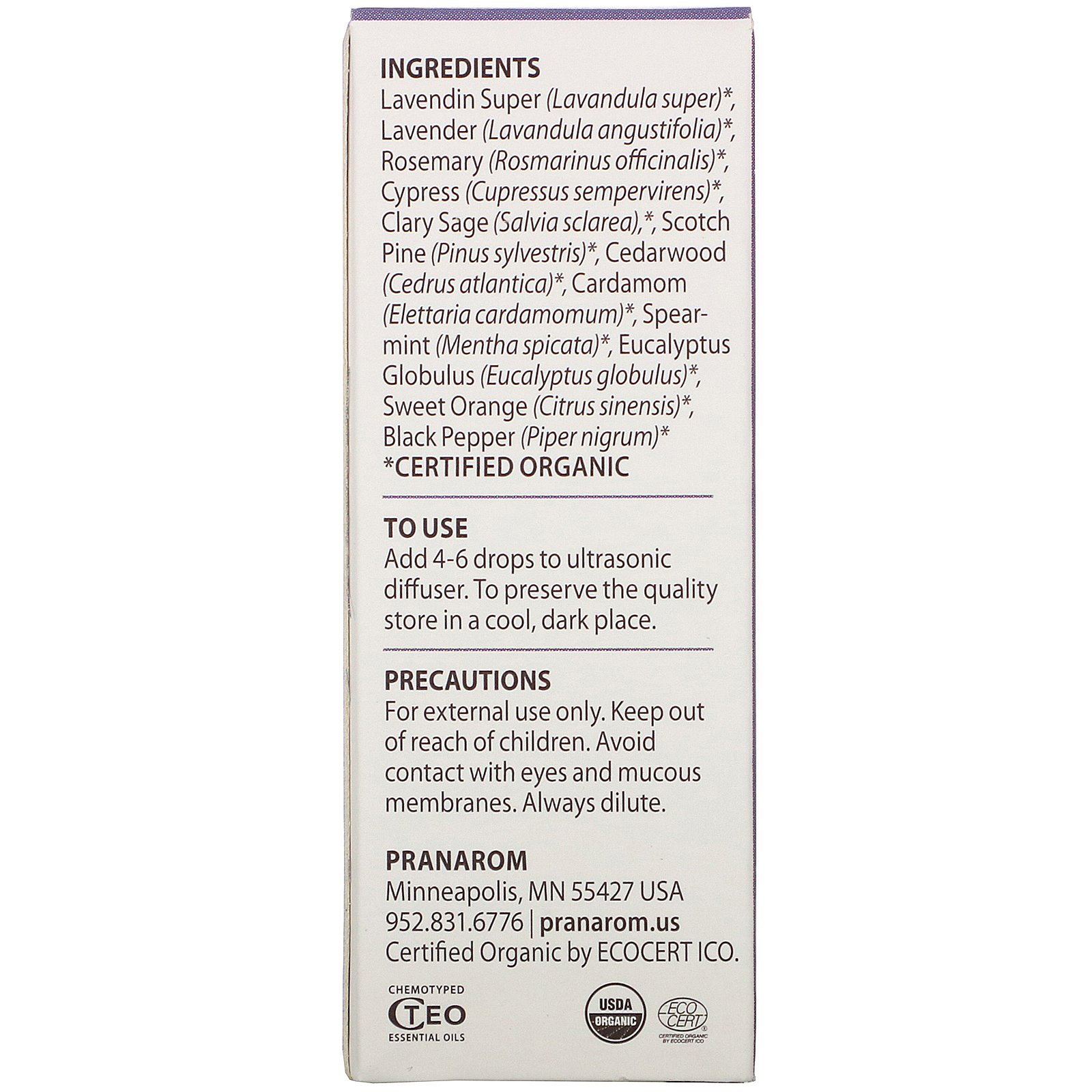 Pranarom, Essential Oil, Diffusion Blend, Provence, .17 fl oz (5 ml) - Imagem 3