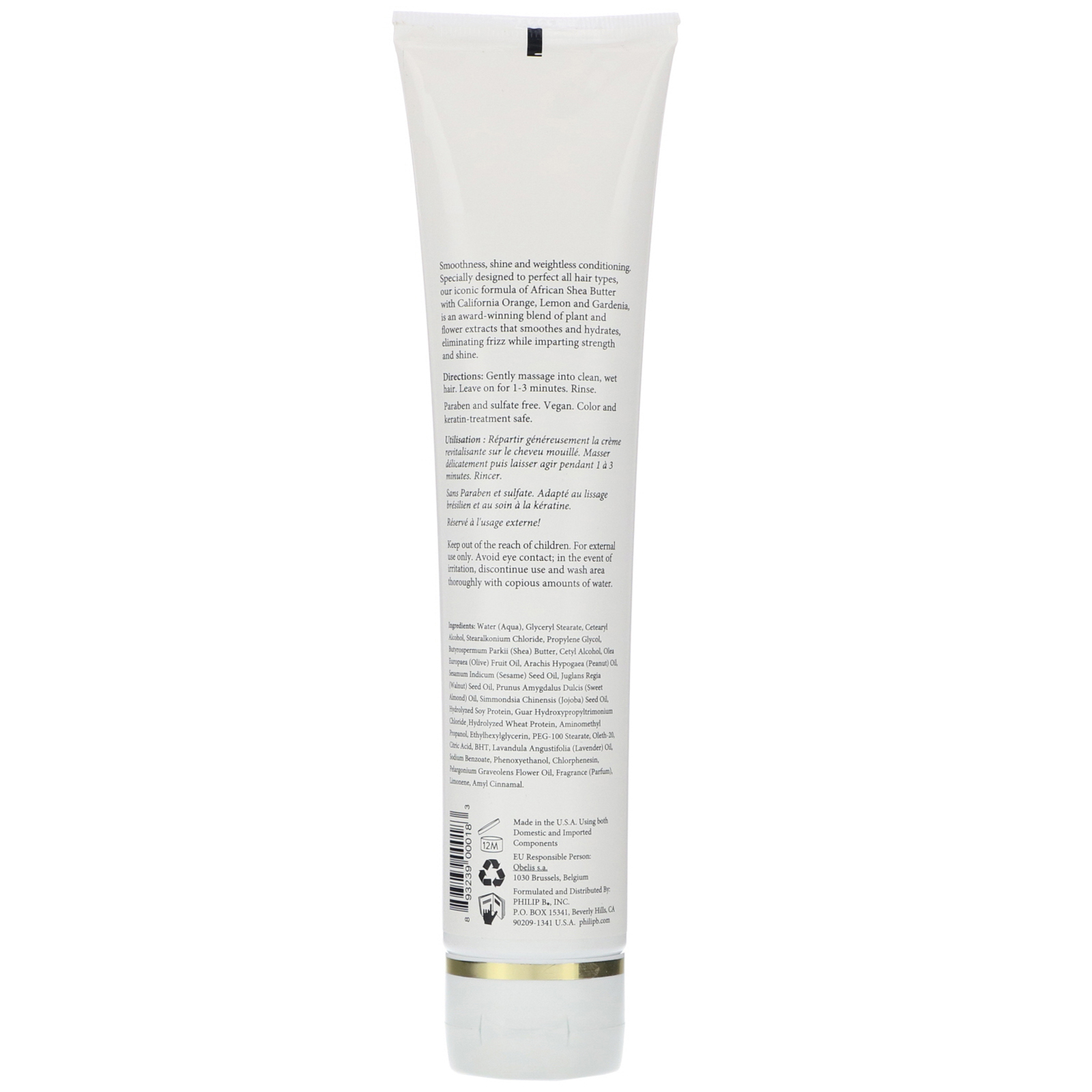 Philip B, Lightweight Deep Conditioner, African Shea Butter, 6 fl oz (178 ml) - Imagem 2