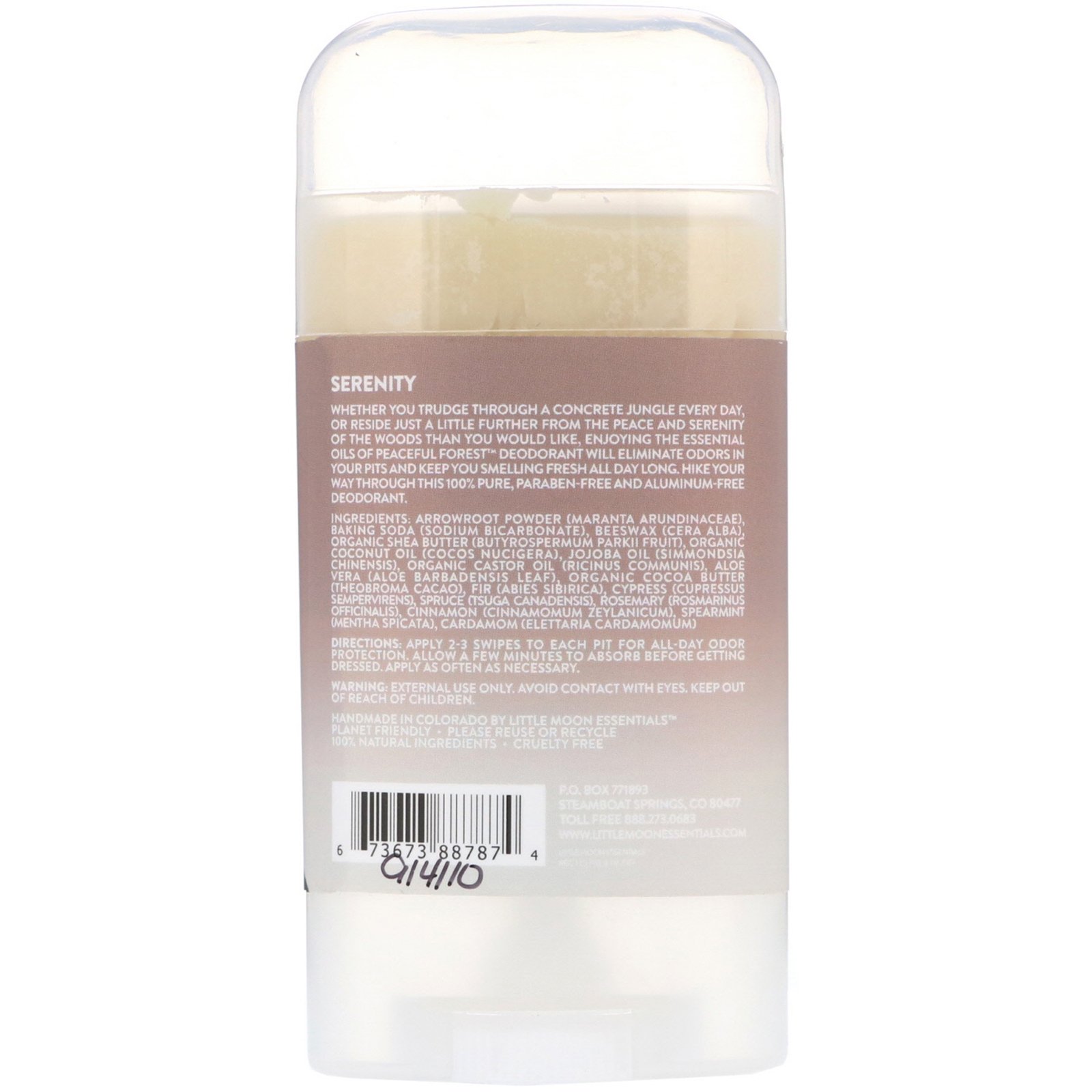 Little Moon Essentials, Peaceful Forest, Deodorant, 2.5 oz (72 g) - Imagem 2