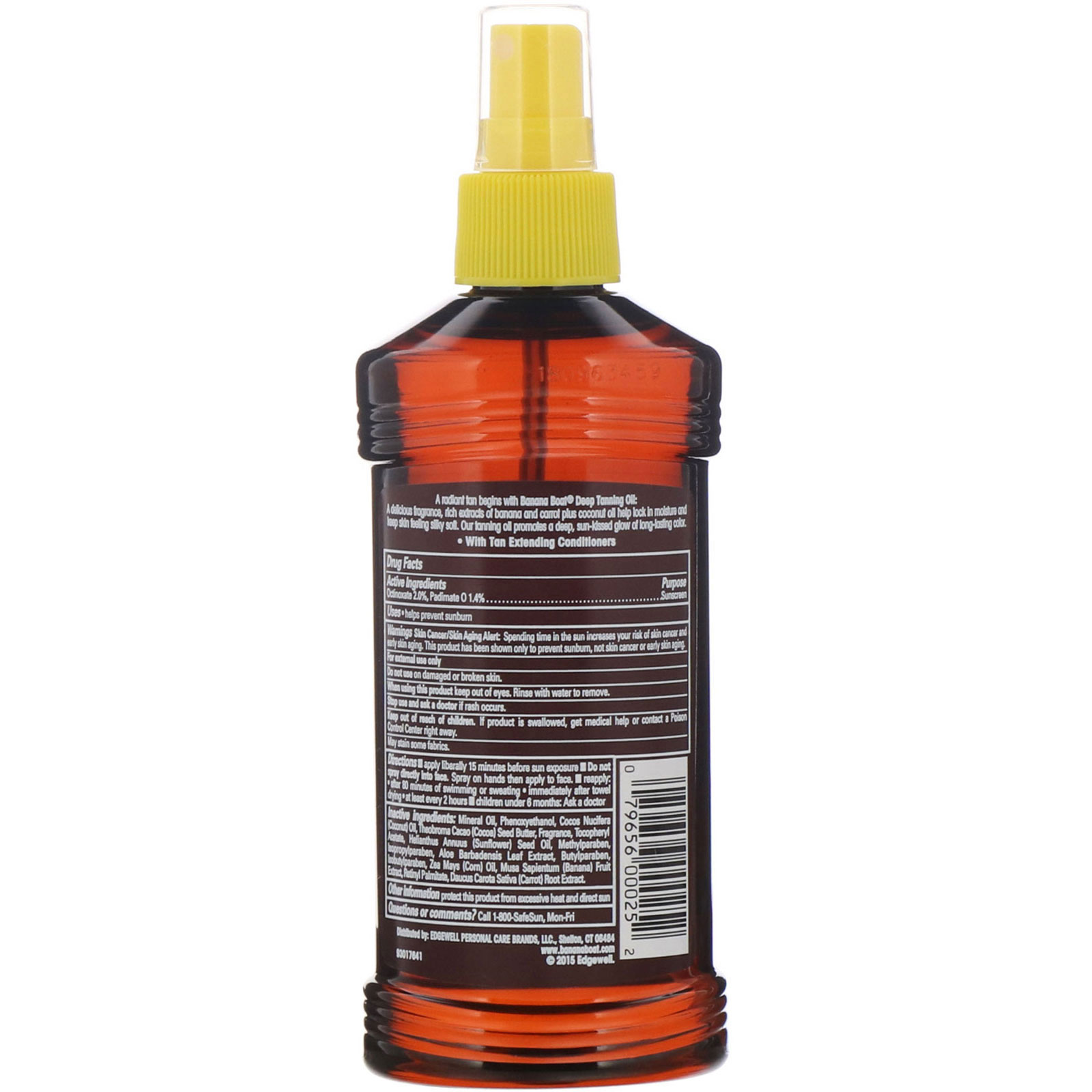 Banana Boat, Óleo bronzeador intenso, Protetor solar em spray, FPS 4, 236 ml - Imagem 2