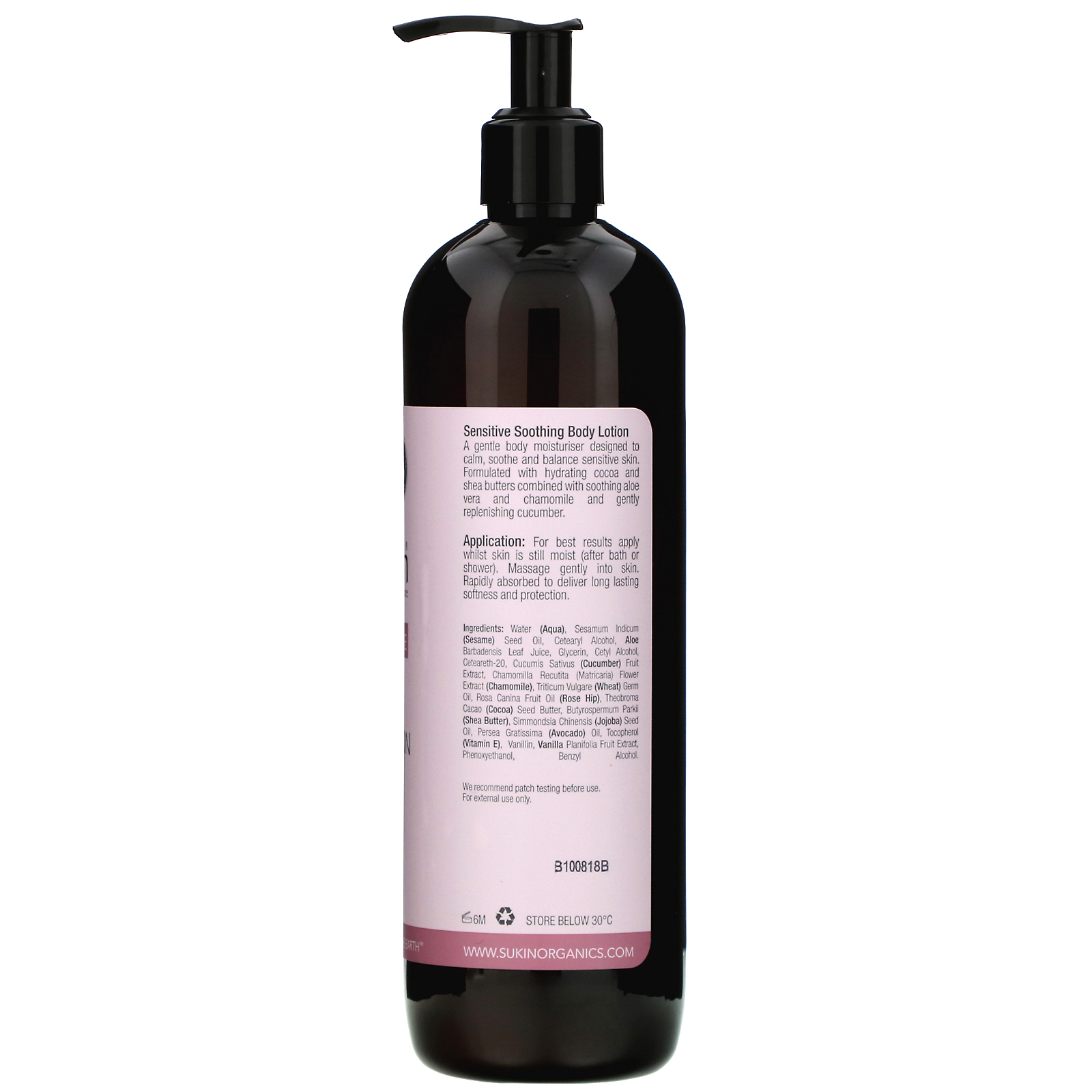 Sukin, Soothing Body Lotion, Sensitive, 16.91 fl oz (500 ml) - Imagem 2
