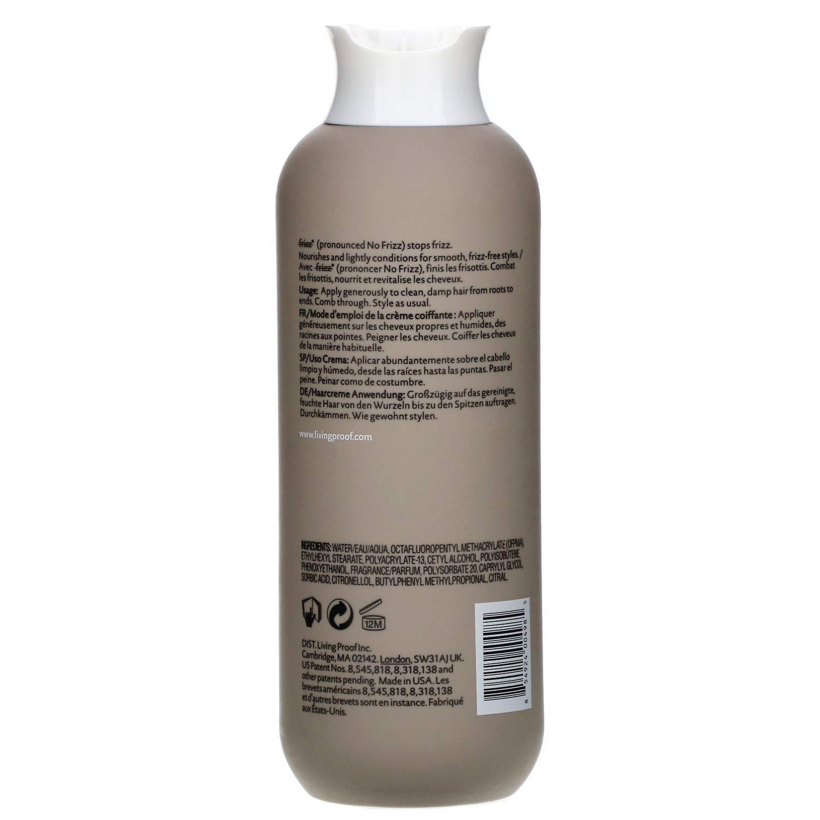 Living Proof, No Frizz, Nourishing Styling Cream, 8 fl oz (236 ml) - Imagem 2