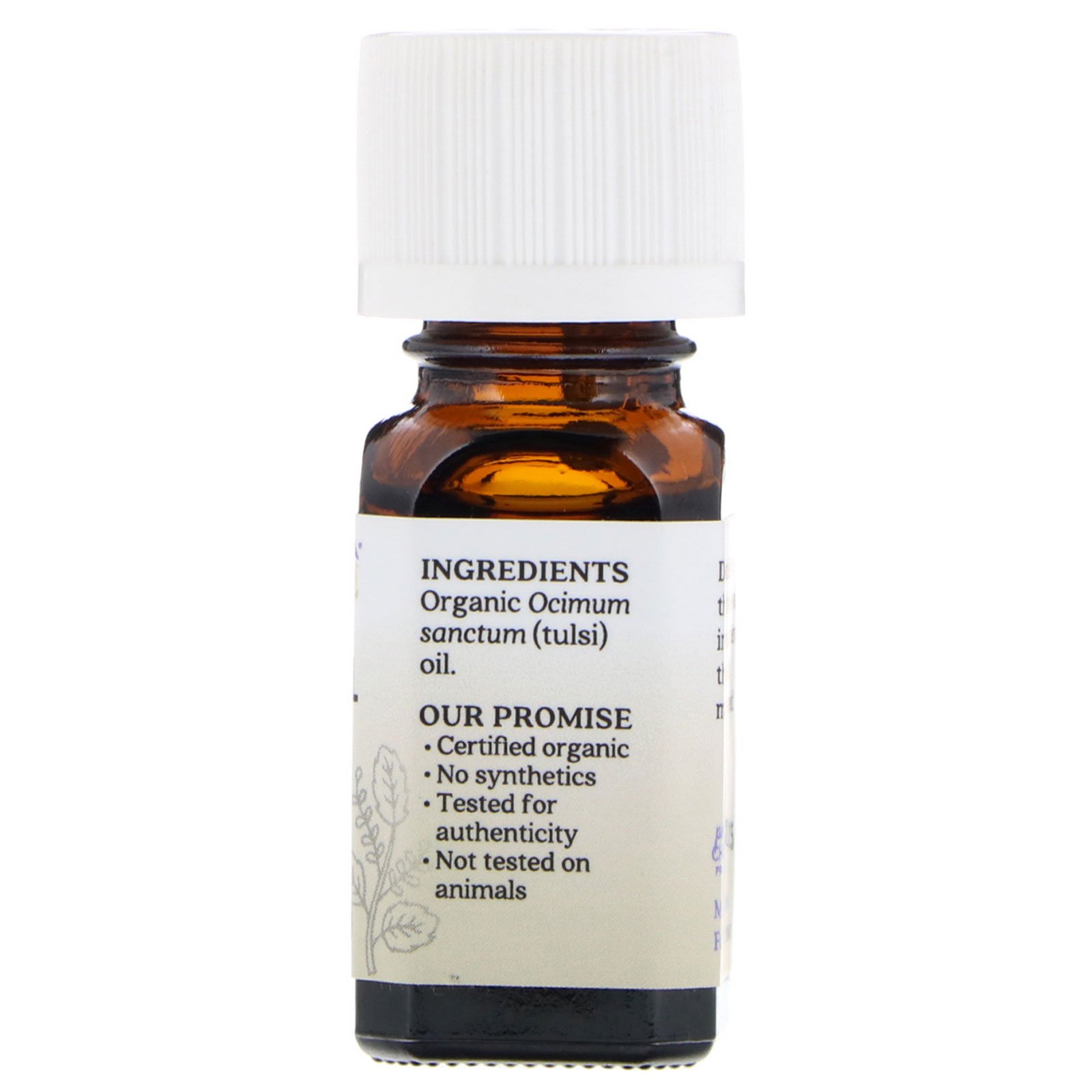 Aura Cacia, Pure Essential Oil, Organic Holy Basil Tulsi, .25 fl oz (7.4 ml) - Imagem 2