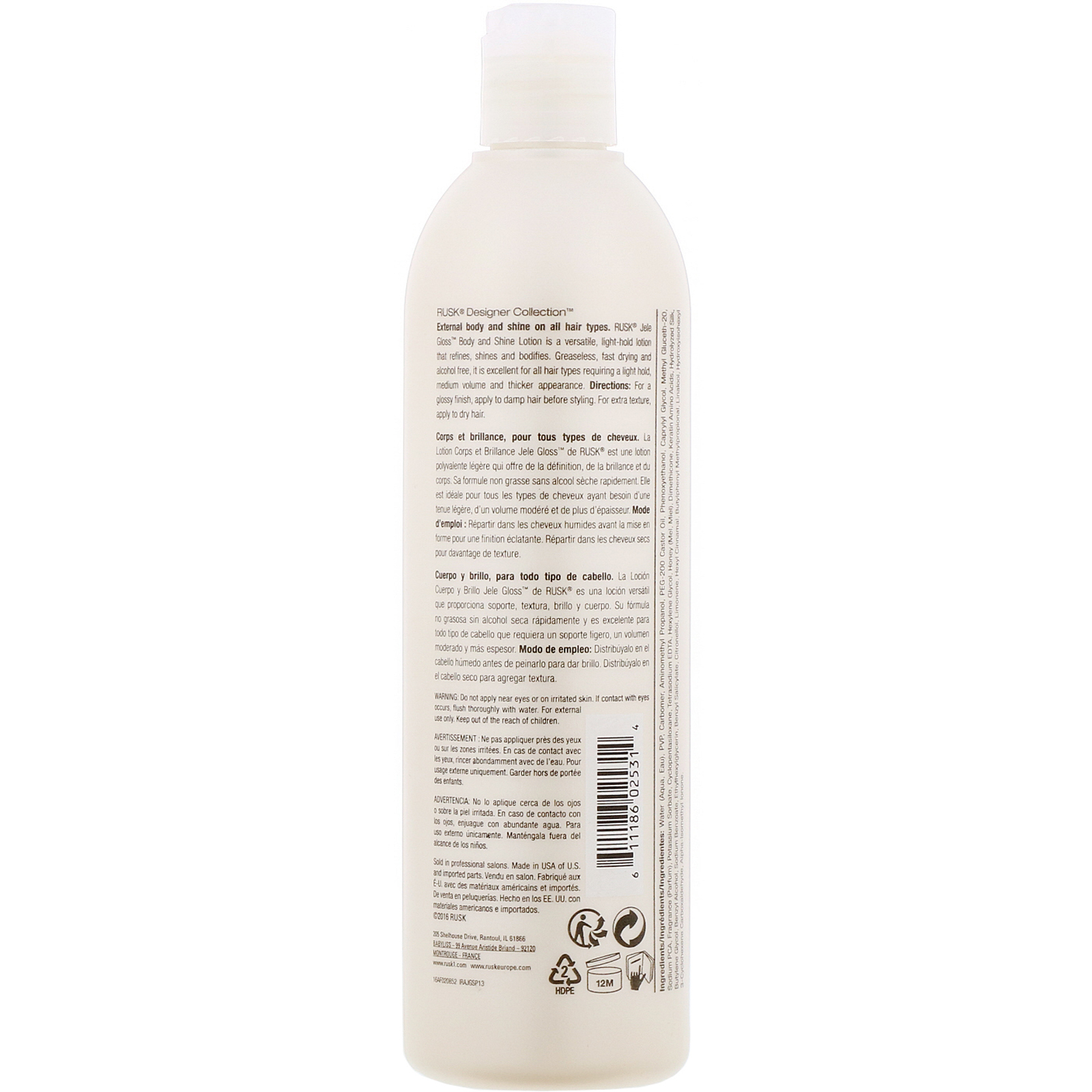 Rusk, Jele Gloss, 400 ml - Imagem 2