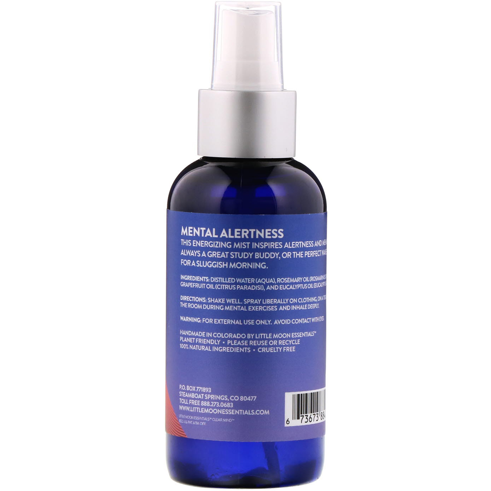 Little Moon Essentials, Clear Mind, Mental Alertness and Energizing Mist, 4 fl oz (118 ml) - Imagem 2
