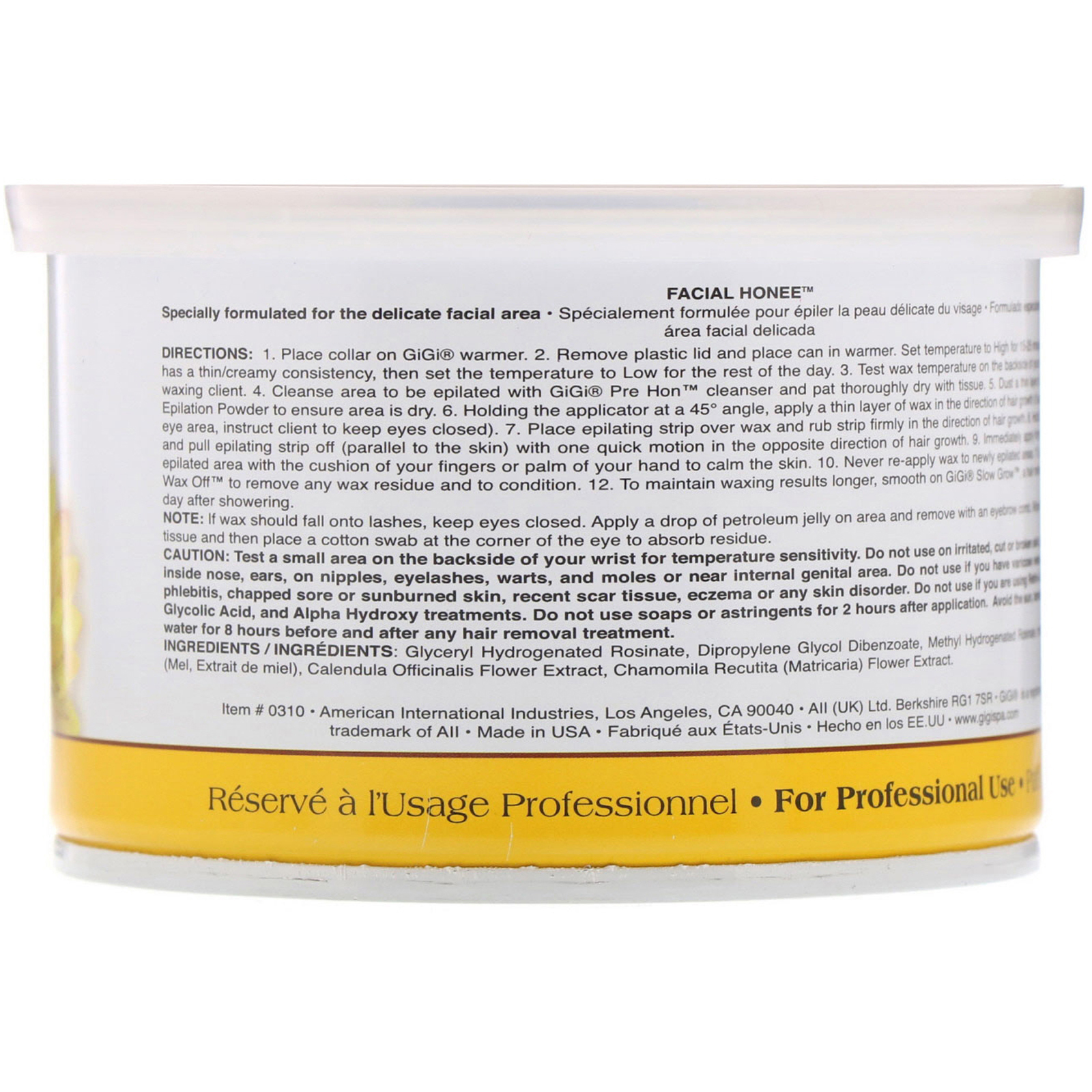 Gigi Spa, Honee, Cera Facial, 14 oz (396 g) - Imagem 2