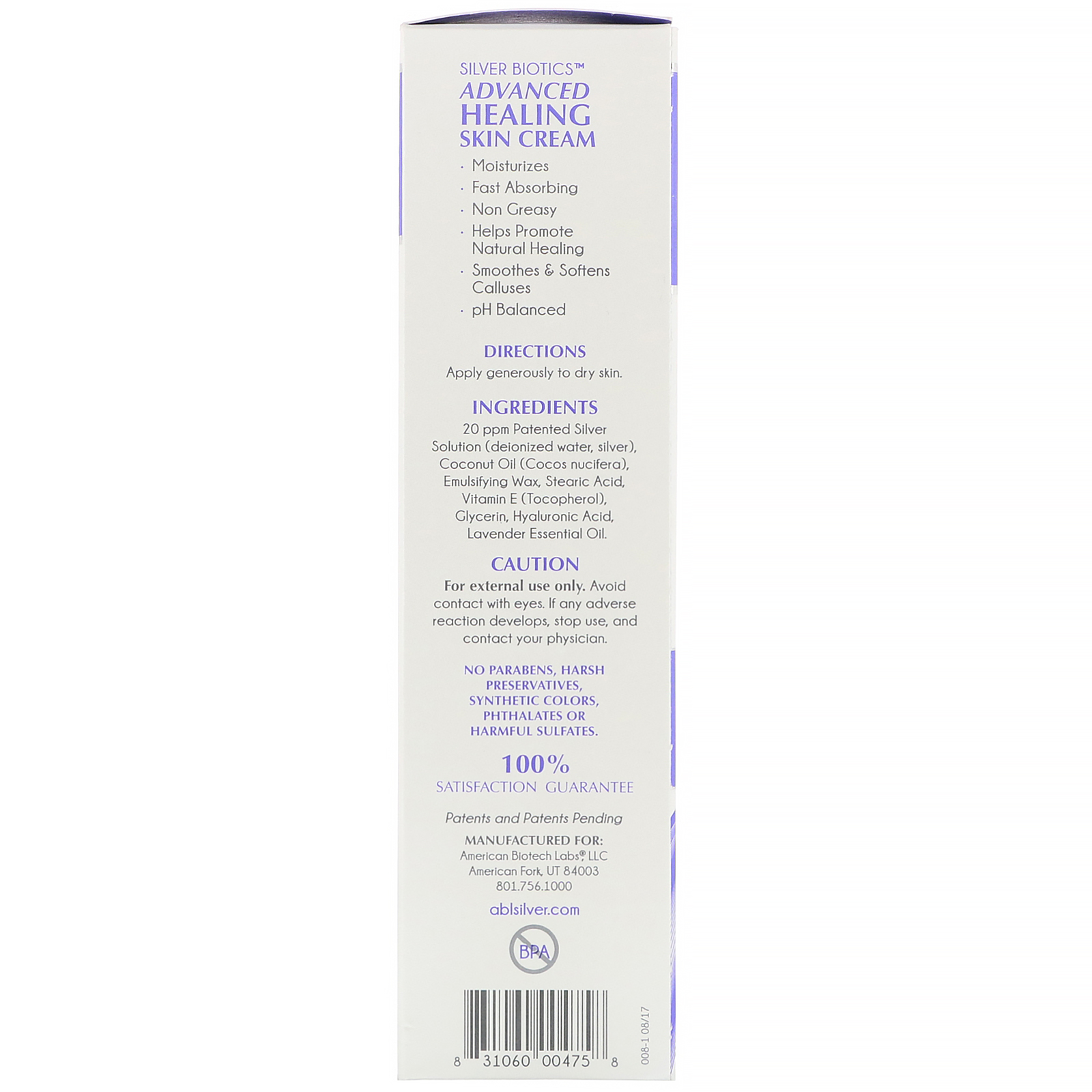 American Biotech Labs, Creme para a Pele Advanced Healing, Aroma Natural de Lavanda, 96 g (3,4 oz) - Imagem 2