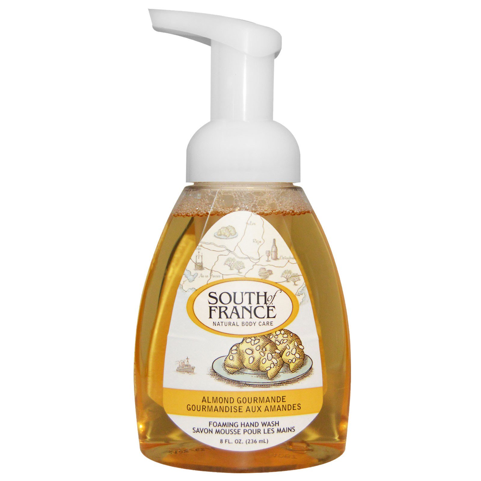 South of France, Espuma para Limpeza das Mãos, Amêndoas Gourmet, 8 fl oz (236 ml)