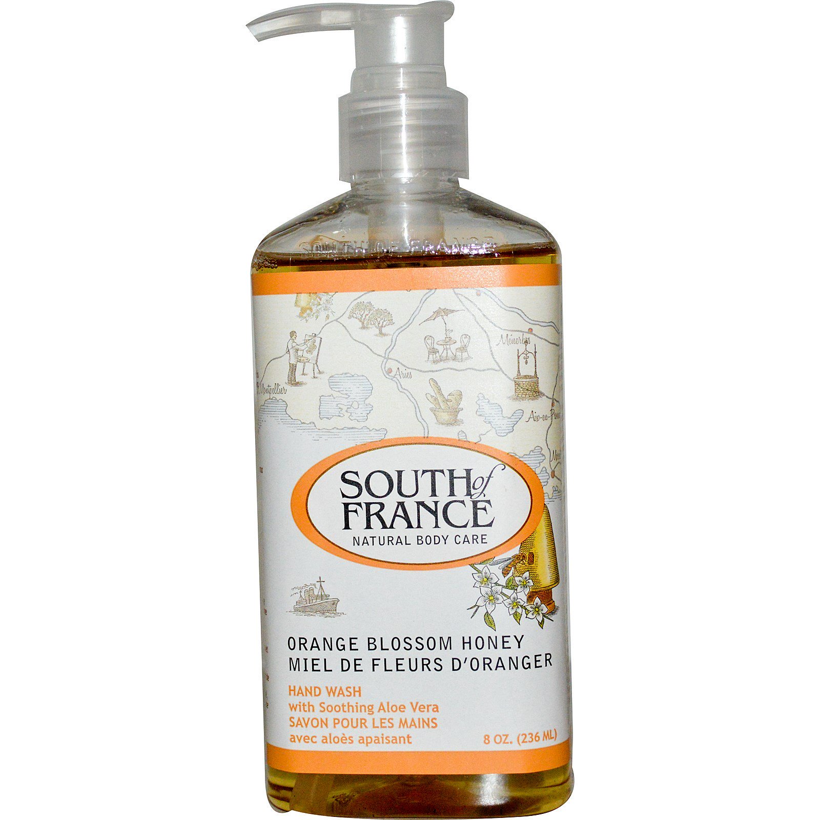 South of France, Sabonete de Mão com Aloé Vera Macio, Rosa Silvestre, 8 oz (236 ml)