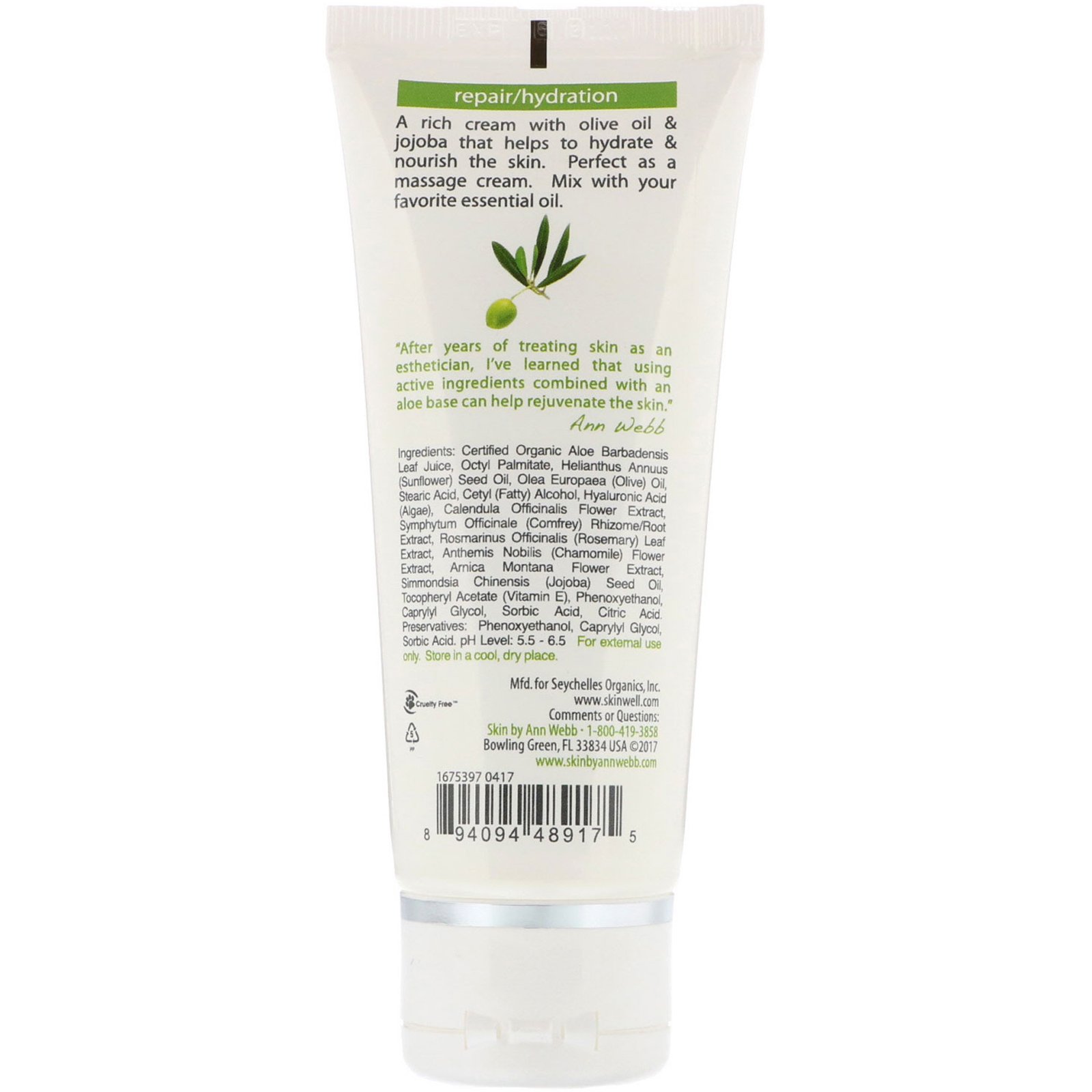 Skin By Ann Webb, Creme para o Rosto e Corpo, 2 fl oz (59 ml) - Imagem 2