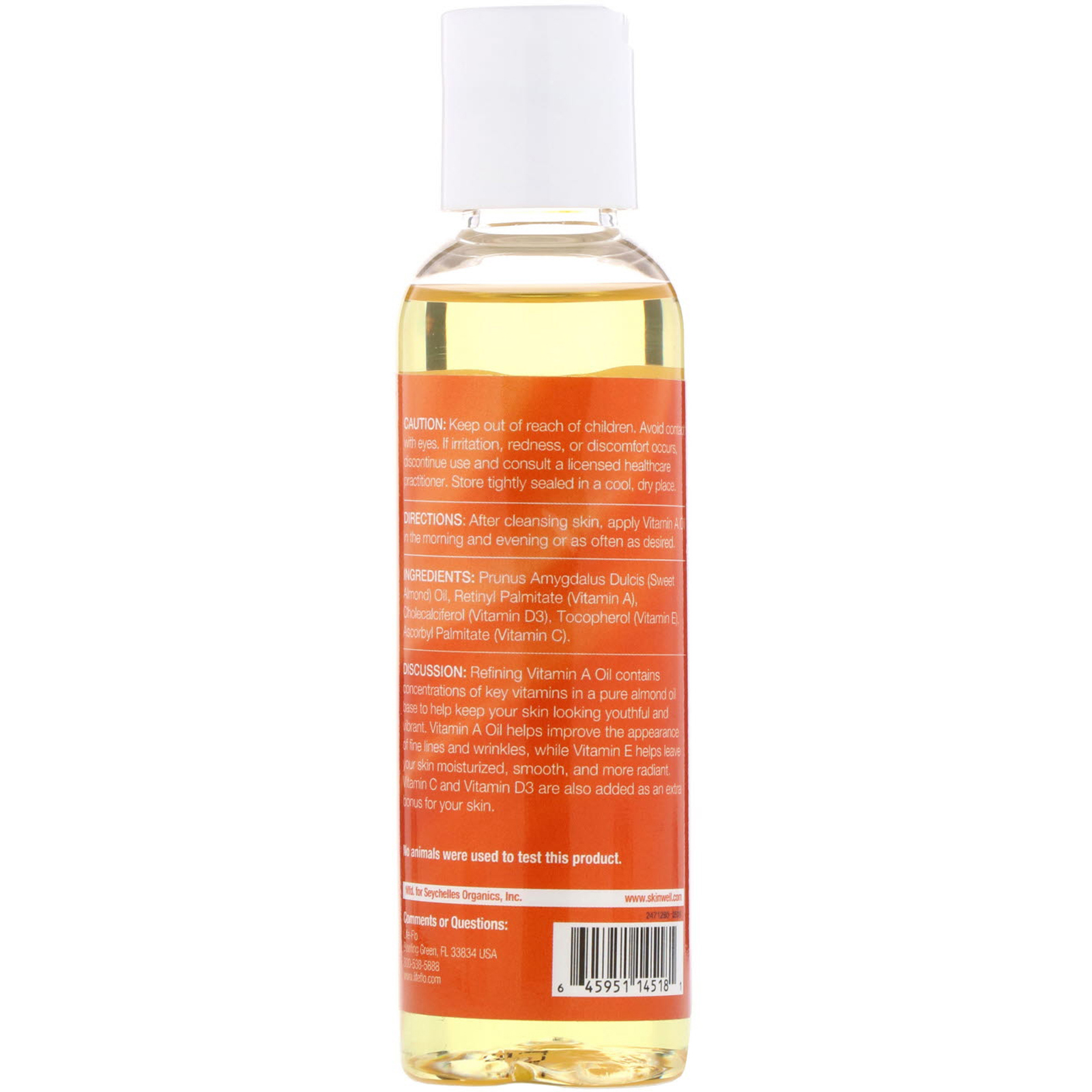 Life-flo, Óleo de Vitamina A, 10.000 UI, 4 fl oz (118 ml) - Imagem 2