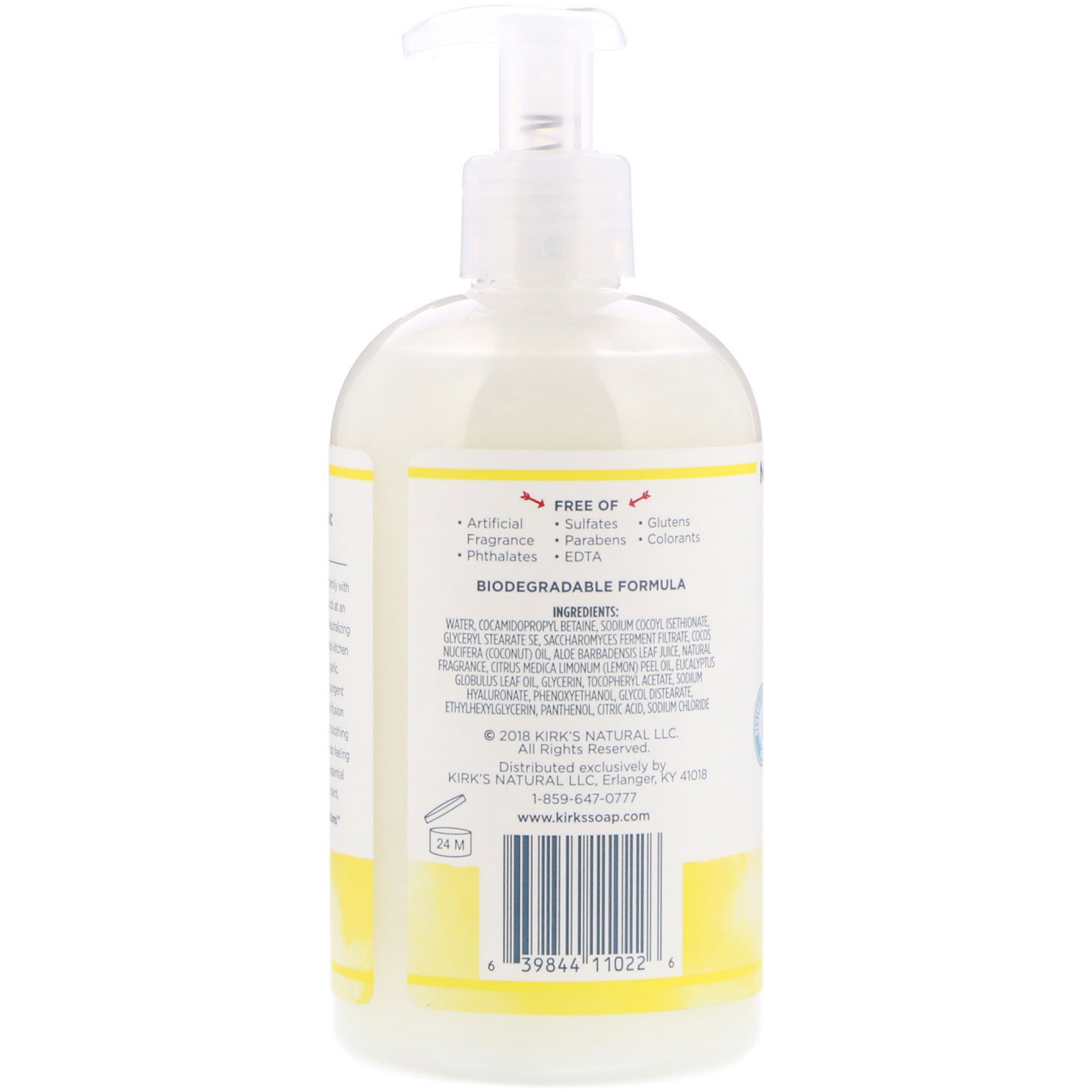 Kirk's, Sabonete Neutralizador de Odor para Mãos, Limão e Eucalipto, 355 ml - Imagem 2