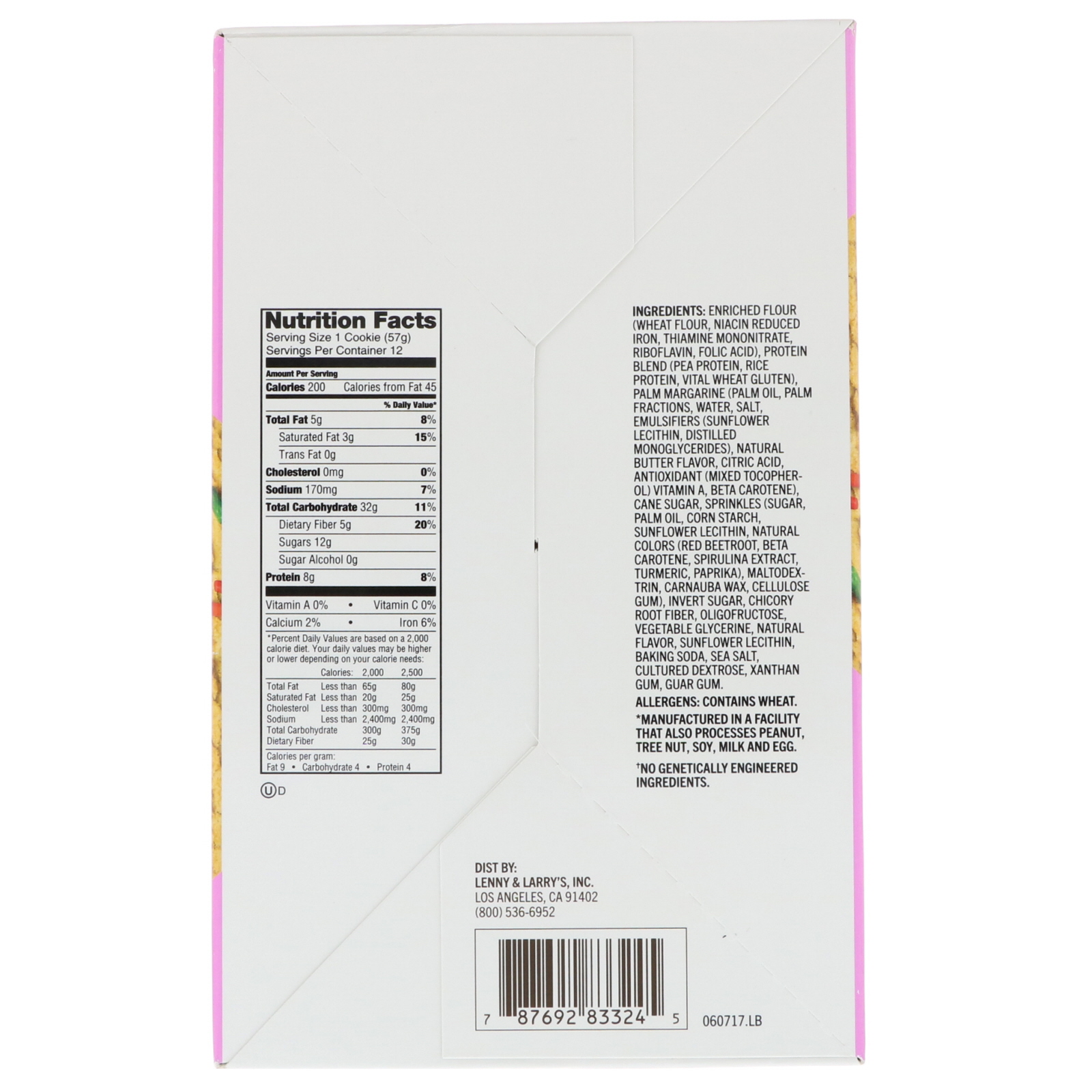Lenny & Larry's, The COMPLETE Cookie, Birthday Cake, 12 Cookies, 2 oz (57 g) Each - Imagem 3