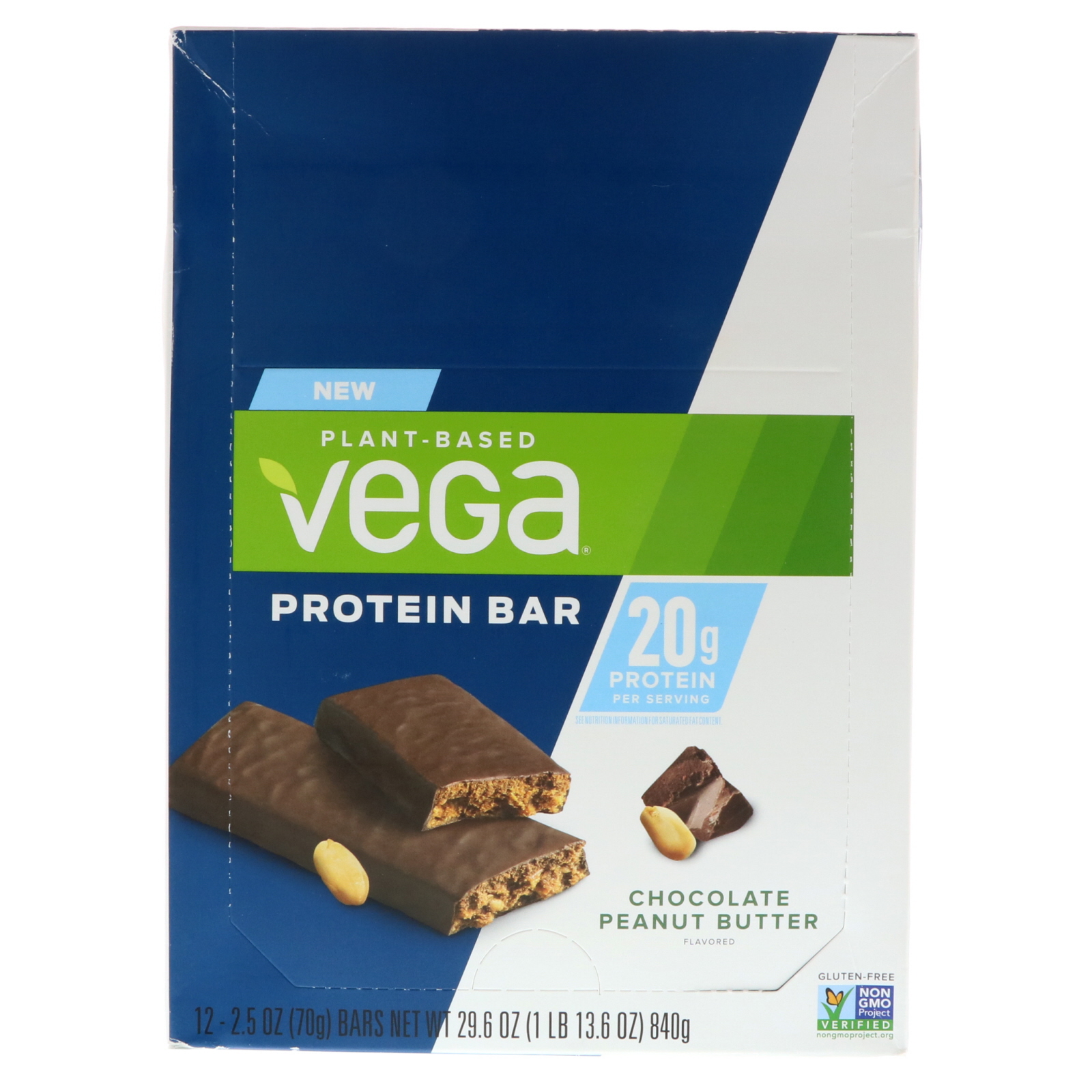 Vega, Barra Proteica, Chocolate e Manteiga de Amendoim, 12 Barras, 2,5 oz (70 g) Cada - Imagem 2