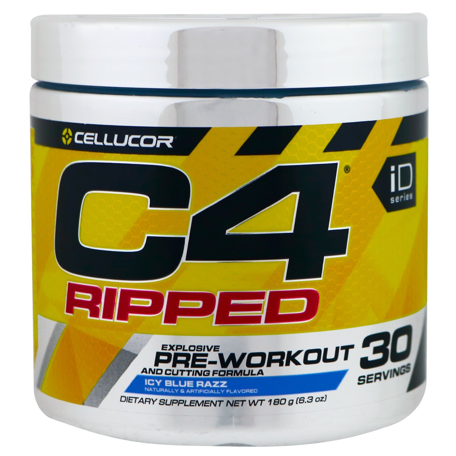 Cellucor, C4 Ripped Explosive, pré-treino, framboesa azul gelo, 6,3 oz (180 g)